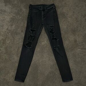 American Eagle black skinny jean Size2